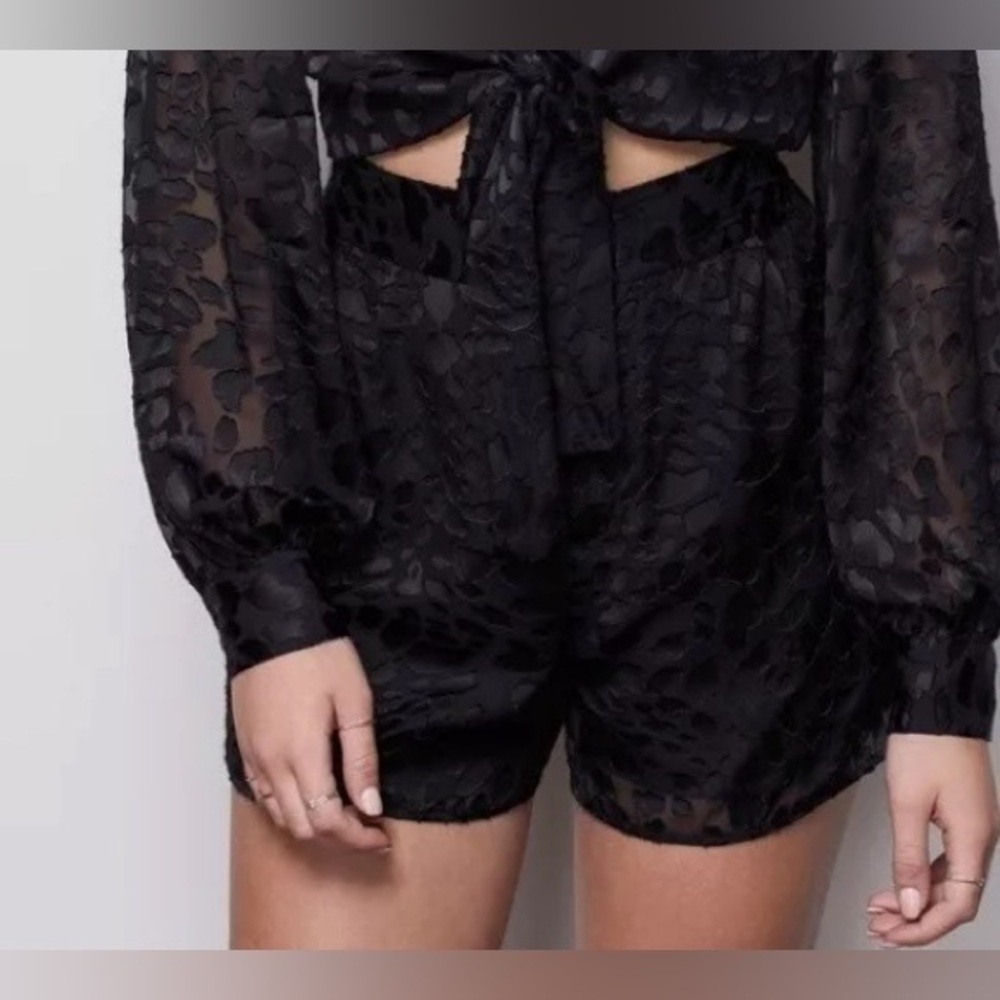 Good American Midnight Leopard
Burnout Shorts Size 3